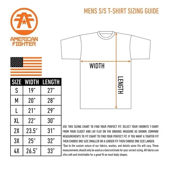 AMERICAN FIGHTER Men's T-shirt CISCO Athletic XS-4XL - Picture 8 of 11